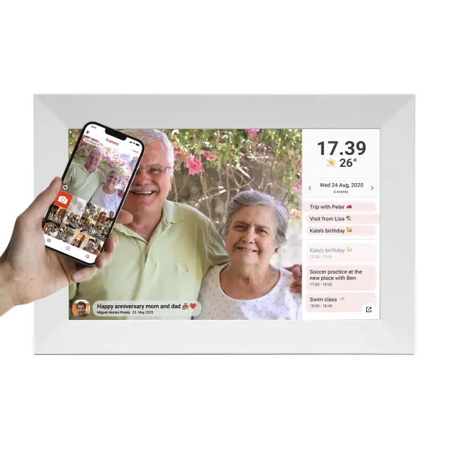 Дигитална смарт фоторамка Denver PFF-1024WMK3 WHITE, 10.1" Wi-Fi, Frameo app 
