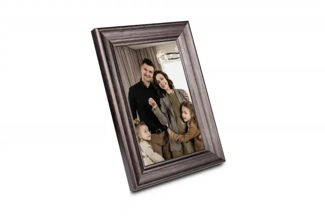 Дигитална смарт фоторамка Denver PFF-1044DW Dark Wood, 10.1" Wi-Fi, Frameo app 