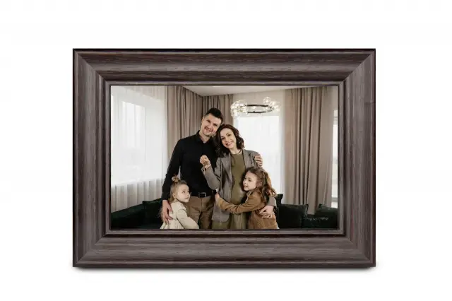 Дигитална смарт фоторамка Denver PFF-1044DW Dark Wood, 10.1" Wi-Fi, Frameo app 