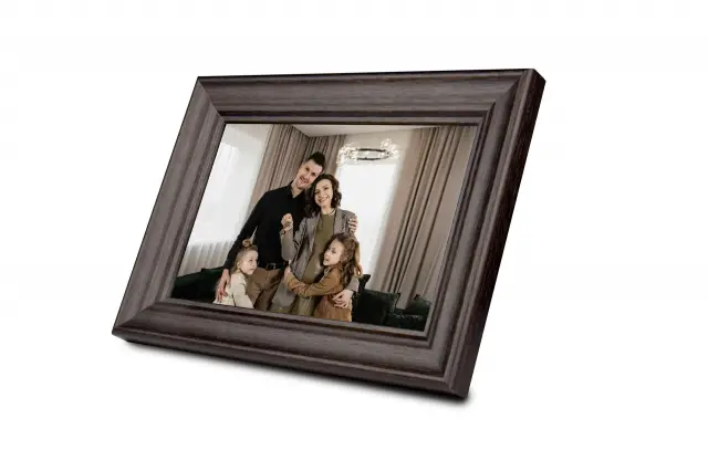 Дигитална смарт фоторамка Denver PFF-1044DW Dark Wood, 10.1" Wi-Fi, Frameo app 