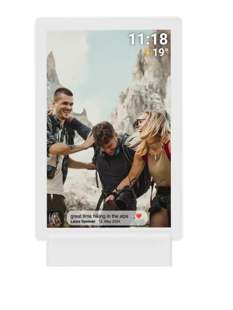 Дигитална смарт фоторамка Denver PFF-1070W, 10.1", вградена батерия, Frameo app 