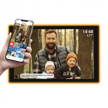Дигитална смарт фоторамка Denver PFF-1082, 10.1", вградено осветление, Frameo app
