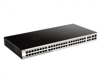 Switch D-Link DGS-1210-52, 48 ports 10/100/1000 Base-T port with 4 x 1000Base-T / SFP ports, controllable, for cabinet mounting
