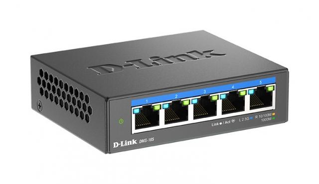 Суич D-Link DMS-105/E, 5 портов 2.5G Multi-Gigabit 