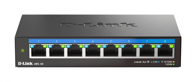 Суич D-Link DMS-108/E, 8 портов 2.5G Multi-Gigabit 