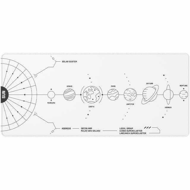 Mousepad Dark Project - Terra Nova White XL 