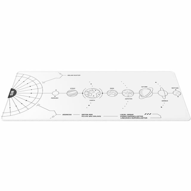 Mousepad Dark Project - Terra Nova White XL 