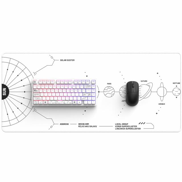 Mousepad Dark Project - Terra Nova White XL 