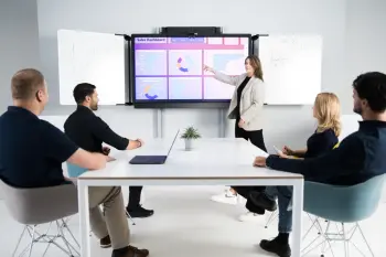 BalanceBox Winx Система за монтаж на стена на инт. дисплеи до 75" в комплект с две бели дъски