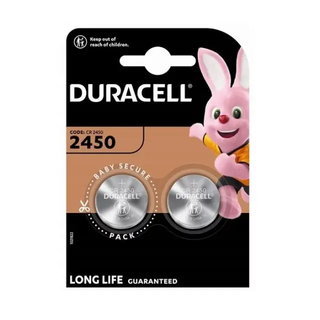 Батерия литиевa CR2450  3V 2pk блистер DURACELL /цена за 2 батерии/ 