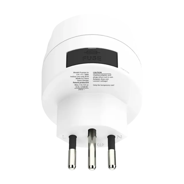 Skross универсален адаптер World to CH+IT+ Brasil, USB 