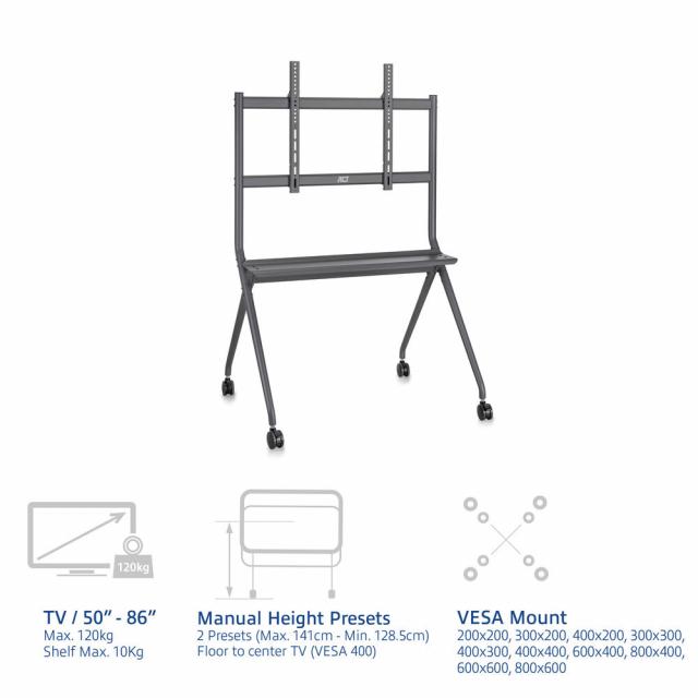 ACT Mobile TV stand 50-86", up to 120kg 