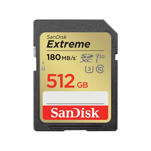 Карта памет SANDISK Extreme SDXC 512GB, UHS-I, Class 10, U3, V30 