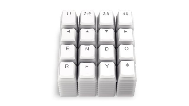 Капачки за механична клавиатура ENDORFY - 104 бр PBT, US Layout, Onyx White 