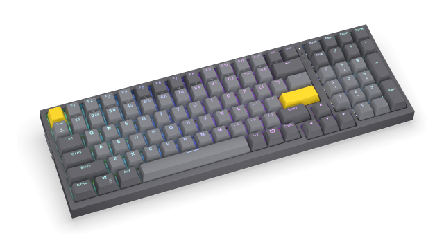 Геймърскa безжична механична клавиатура ENDORFY Celeris 1800 - Endorfy Yellow Switch - Full Size 