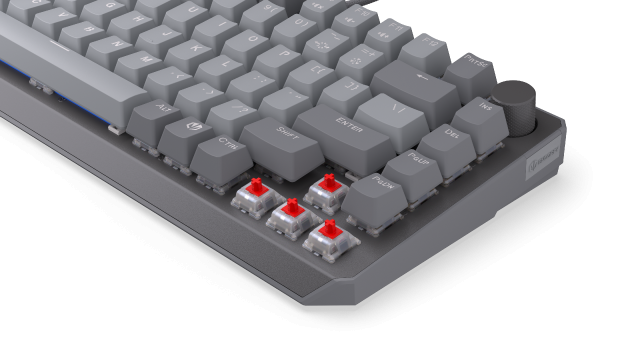 Endorfy mechanical keyboard Thock V2 75%, PBT, Endorfy Red switch, US Layout 