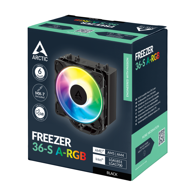 Cooler Procesor ARCTIC Freezer 36-S A-RGB Black - ACFRE00198A 