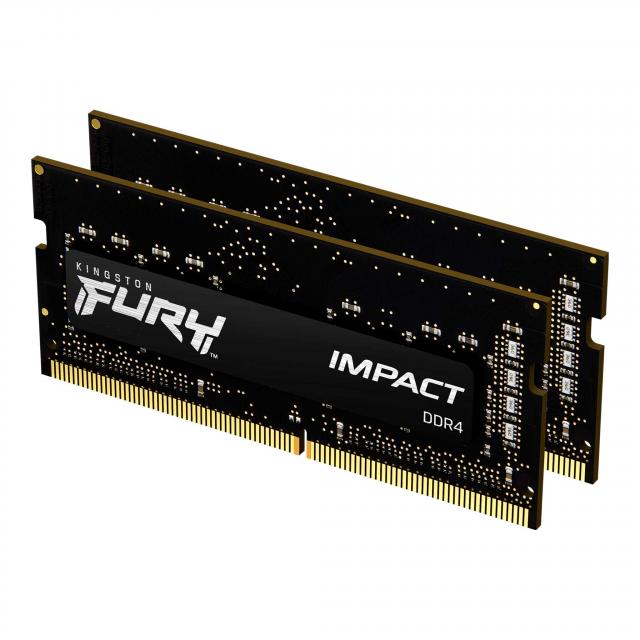 Памет Kingston Fury Impact 16GB(2x8GB) SODIMM DDR4 3200MHz CL20 16Gbit - KF432S20IBK2/16 
