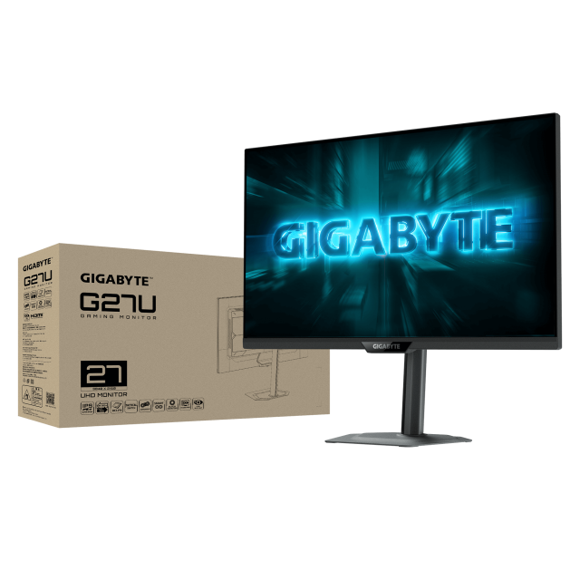 Геймърски Монитор Gigabyte G27U - 27" inch SS IPS Dual Mode FHD/UHD(3840x2160) 160Hz/320Hz, 1ms, HDR 400 