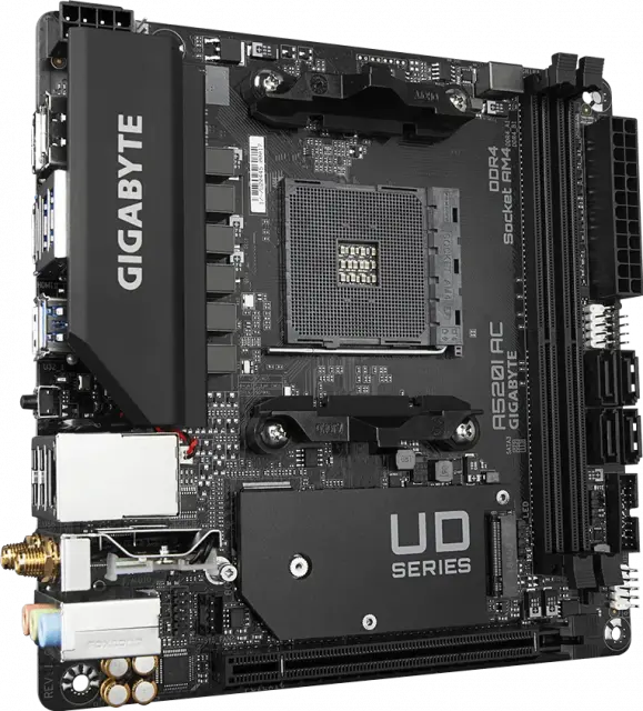 Дънна платка GIGABYTE A520I AC WIFI, Socket AM4, Mini-ITX 