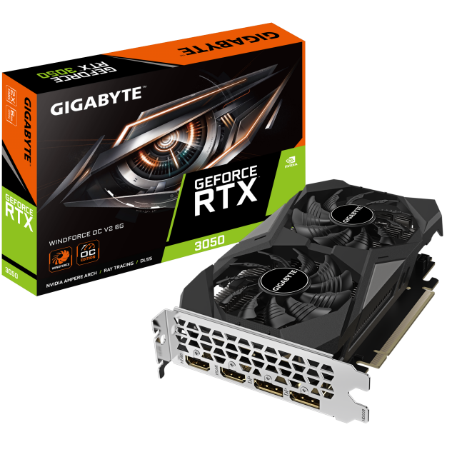 Видео карта GIGABYTE RTX 3050 WINDFORCE OC V2 6GB GDDR6 