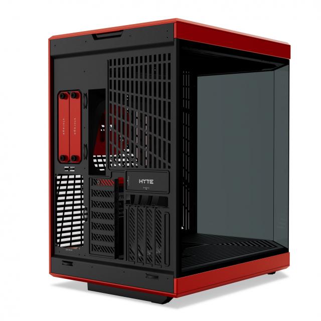 Case HYTE Y70 Tempered Glass, Black/Red 