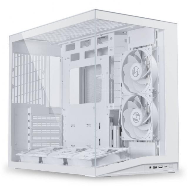 Case Lian Li O11 Dynamic Mini V2 Flow + 5 Fans Mini-Tower - White 
