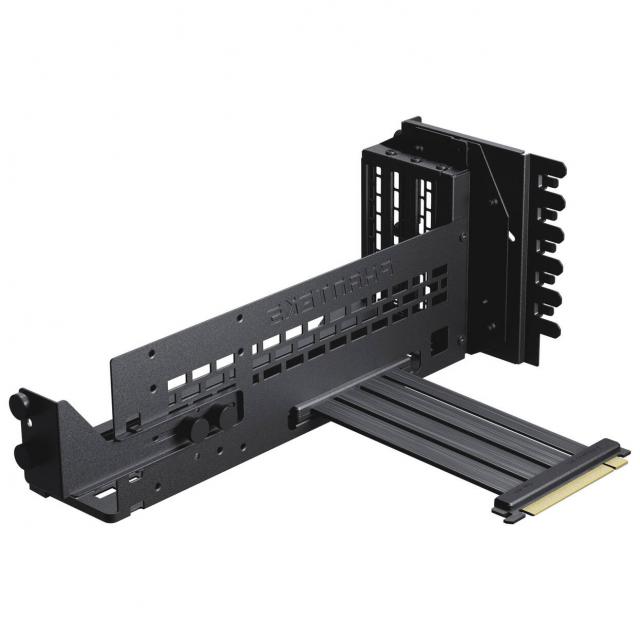 Bracket de montare verticala Phanteks Premium PCIe Gen 5, DRGB, with PCIe 5.0 Riser Cable - 220mm, Negru 