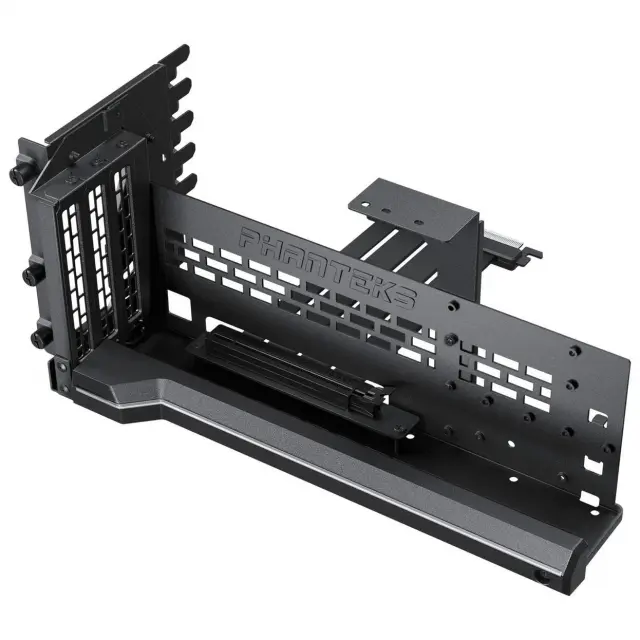 Bracket de montare verticala Phanteks Premium PCIe Gen 5, DRGB, with PCIe 5.0 Riser Cable - 220mm, Negru 