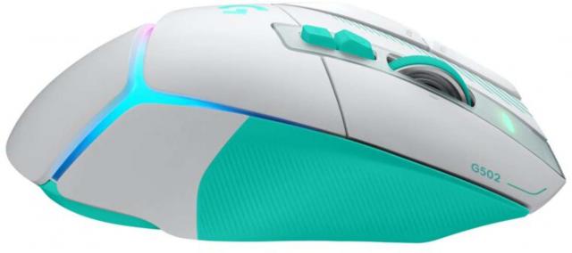 Геймърска безжична мишка Logitech G502 X Plus Lightsync RGB - Mint 
