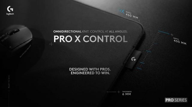 Геймърски пад Logitech Pro X Control 400x460 mm - Черен 
