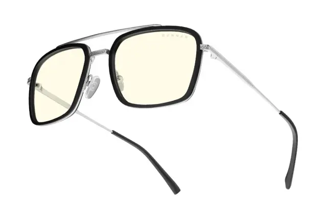 GUNNAR Baron Silver Computer Glasses - Clear 