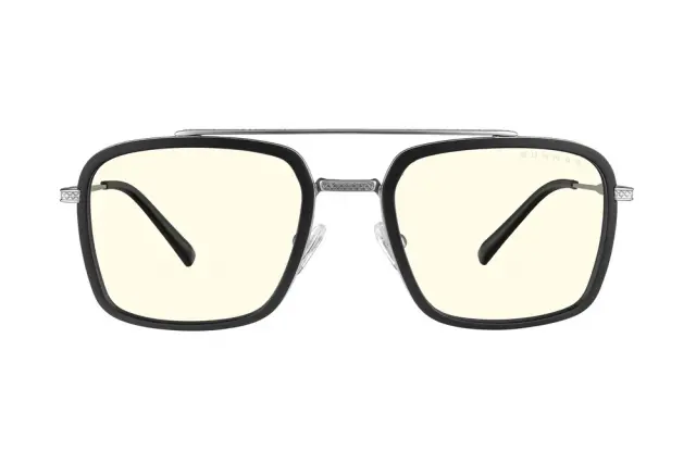 GUNNAR Baron Silver Computer Glasses - Clear 