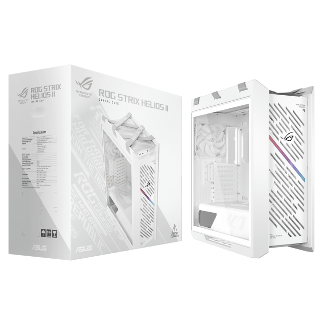 Кутия ASUS ROG Strix Helios II EATX Mid-Tower - White 