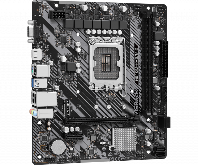 Дънна платка ASRock H610M-HVS/M.2 R2.0, LGA1700, DDR4, mATX 