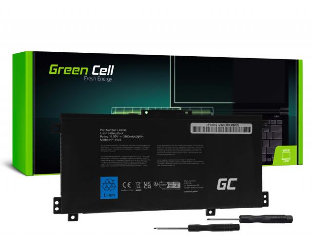 Laptop Battery for HP Envy x360 15-BP 15-BP000 15-BP100 15-CN 17-AE 17-BW  LK03XL  11,55V 3100mAh GREEN CELL 