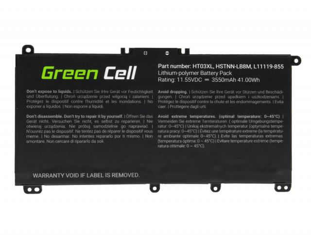 Laptop Battery for HP 250 G7 G8 255 G7 G8 240 G7 G8 245 G7 G8 470 G7, HP 14 15 17, HP Pavilion 14 15  HT03XL L11119-855  11,55V 3400mAh GREEN CELL 