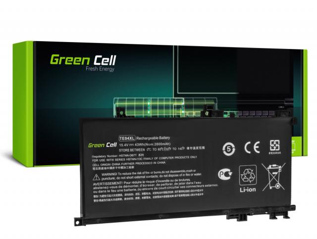 Laptop Battery for HP Omen 15-AX 15-AX052NW 15-AX204NW 15-AX205NW 15-AX212NW 15-AX213NW Pavilion 15-BC050NW TE04XL 15,4V  2800mAh GREEN CELL 