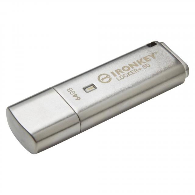USB памет KINGSTON IronKey Locker+ 50 - 64GB XTS-AES 256-bit 