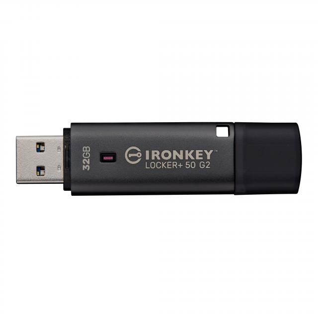 USB памет KINGSTON IronKey Locker+ 50 G2 - 32GB, XTS-AES 256-bit 