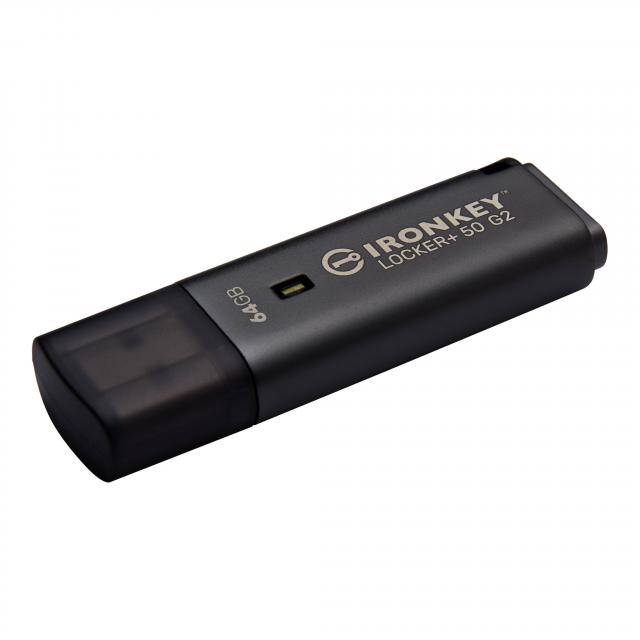 USB памет KINGSTON IronKey Locker+ 50 G2 - 64GB, XTS-AES 256-bit 