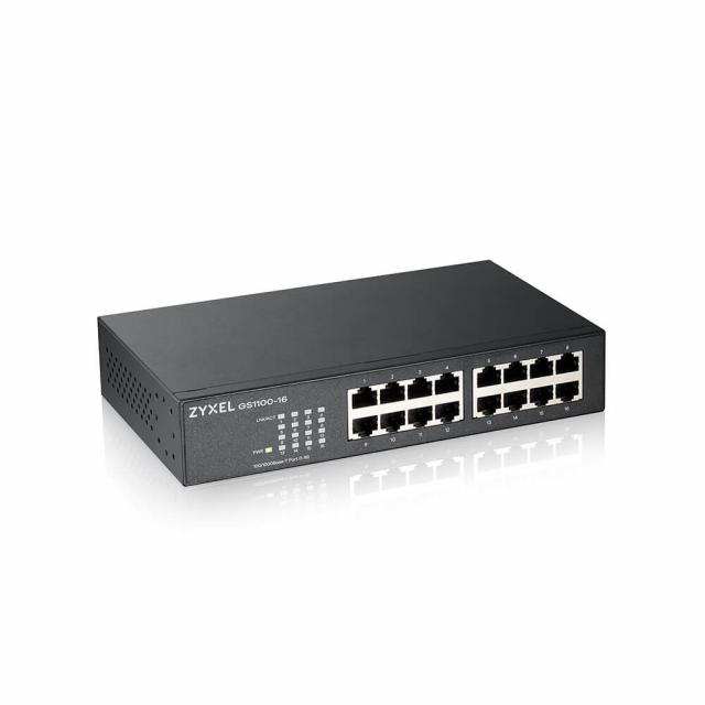 Switch ZYXEL GS1100-16, 16 ports, Gigabit, Rack-mount 