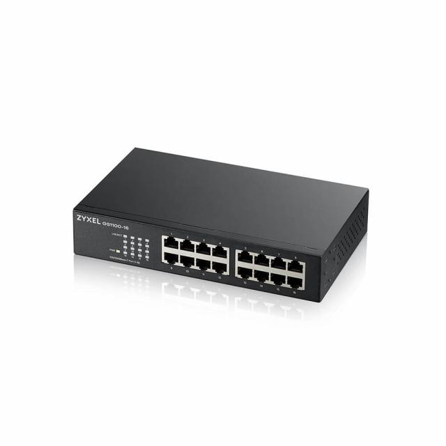 Switch ZYXEL GS1100-16, 16 ports, Gigabit, Rack-mount 