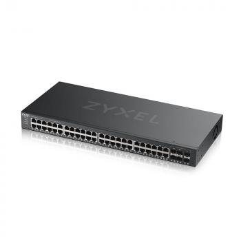 Суич ZyXEL GS-2220-50, 48-портов Layer2+, 44x Gb+ 4x Gbcombo (RJ45/SFP) + 2x Gb SFP, управляем