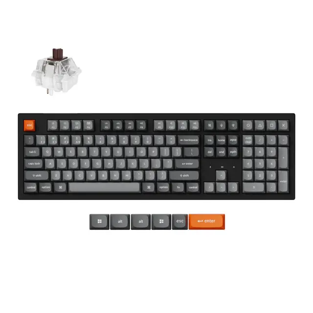 Mechanical Keychron K10 Max QMK/VIA Full Size - Keychron Super Brown Switch, RGB Backlight 