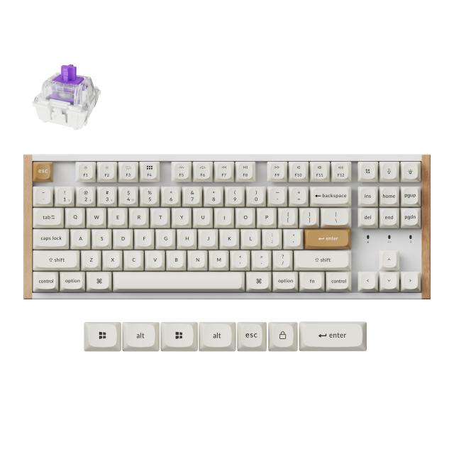 Mechanical Keyboard Keychron K8 HE Magnetic Switch - White Special Edition 