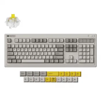 Wireless Mechanical Keyboard Keychron R6 QMK Retro - Super Banana Switch