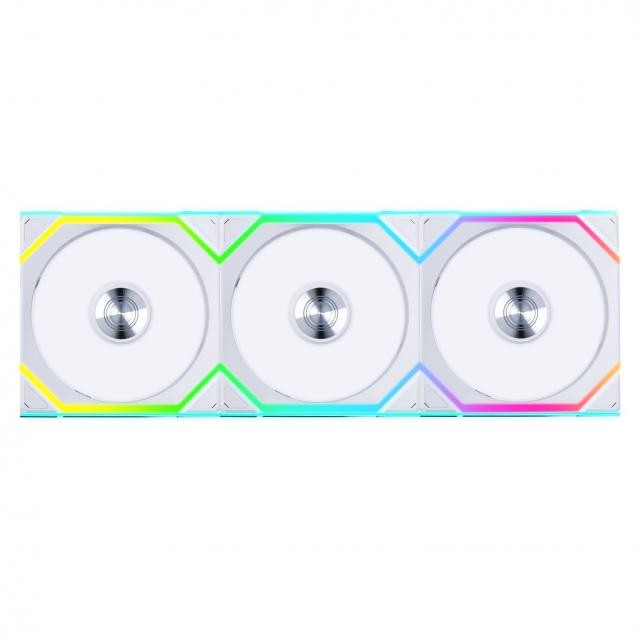 Вентилатори 3бр Lian Li UNI FAN SL Wireless ARGB PWM Reverse Blade - 120 mm Бели + Контролер 