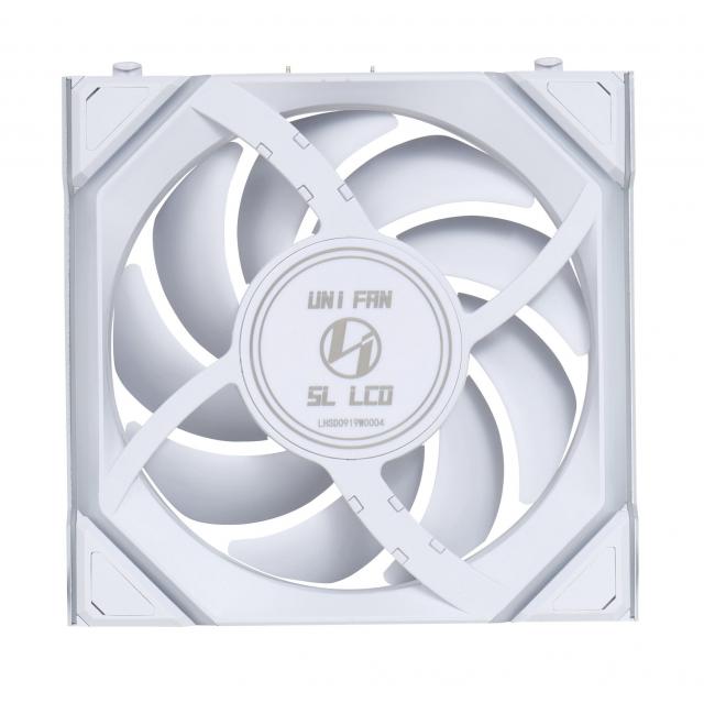 Вентилатор Lian Li UNI FAN SL Wireless LCD Reverse Blade ARGB PWM - 120 mm Бял 