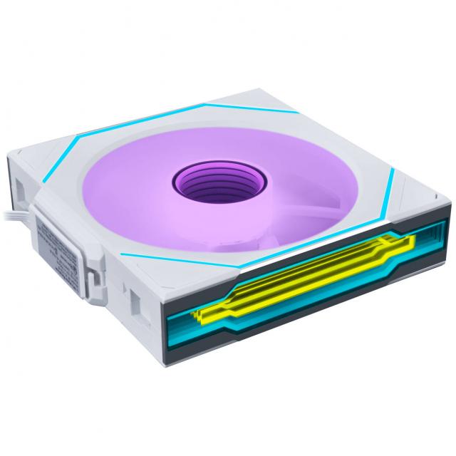 Вентилатор Lian Li UNI FAN SL-INF Wireless ARGB PWM - Reverse Blade, 120 mm Бял 